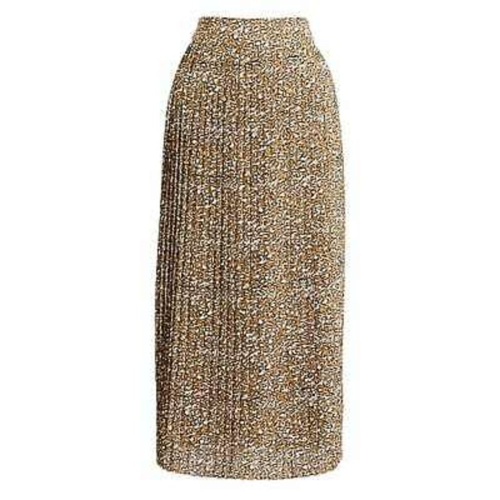 J. Crew Leopard Pleated Skirt